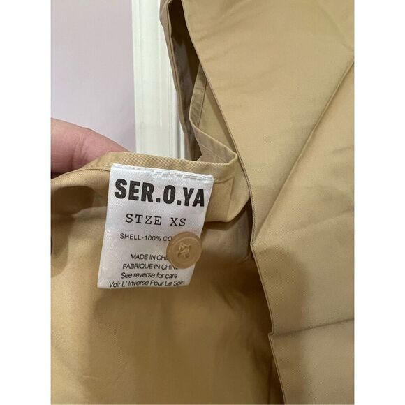 Revolve SER.O.YA Top Womens Size XS Croissant Mel Button Down Tie Open Back - Picture 5 of 13